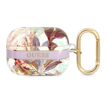 Guess Flower - Pouzdro pro Airpods Pro (fialové)