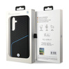 BMW Signature Leather Textured & Line MagSafe - Samsung Galaxy S24+ Tasche (schwarz)