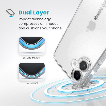 Speck Gemshell - Coque pour iPhone 16 Plus (transparente)