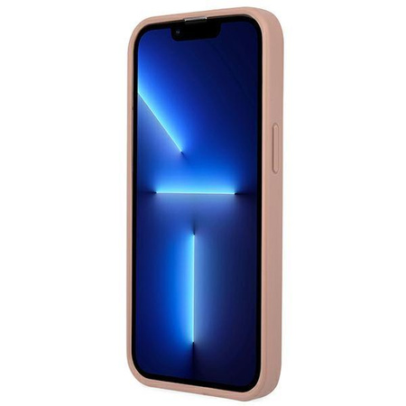 Guess Saffiano Triangle Logo Case – Etui iPhone 13 Pro Max (różowy)