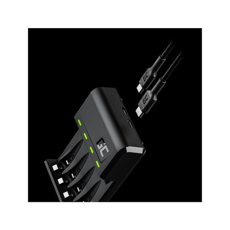 Green Cell VitalCharger - Akkumulátor töltő + 4x AA 2000mAh Ni-MH újratölthető akkumulátorok