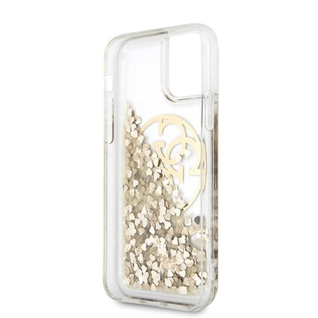 Guess Liquid Glitter Circle Logo - Coque iPhone 11 Pro Max (Or)