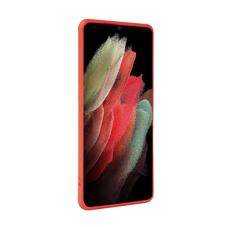 Crong Color Cover - Etui Samsung Galaxy S21 Ultra (czerwony)