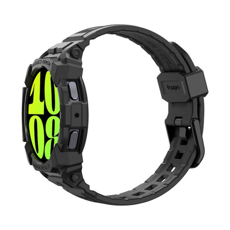 Spigen Rugged Armor Pro - Bracelet + étui pour Samsung Galaxy Watch 7 40 mm (Noir mat)