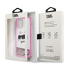 Karl Lagerfeld Liquid Glitter NFT Choupette Head - Coque iPhone 12 / iPhone 12 Pro (rose)