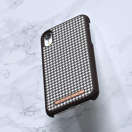 Nordic Elements Saeson Idun - Anyag tok iPhone XR készülékhez (sötétbarna minta 2)