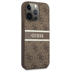 Guess 4G Printed Stripe - pouzdro pro iPhone 13 Pro Max (hnědé)