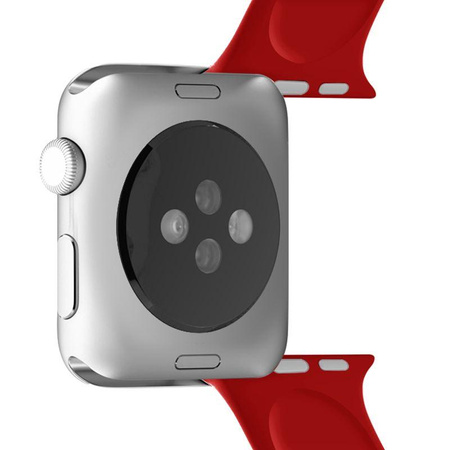 PURO ICON - Elasztikus sportpánt Apple Watch 42/44/45 mm-es órához (S/M & M/L) (piros)