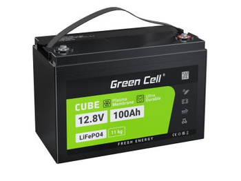 Green Cell - LiFePO4 12V 12.8V 100Ah battery for photovoltaic systems, campers and boats