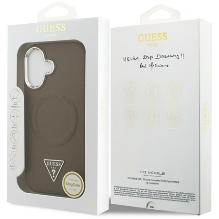Guess Triangle Logo MagSafe - Case iPhone 17 (Brown)