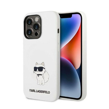 Karl Lagerfeld szilikon NFT Choupette - iPhone 14 Pro Max tok (fehér)
