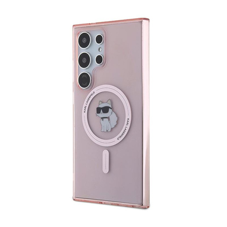 Karl Lagerfeld IML Choupette MagSafe - Hülle für Samsung Galaxy S24 Ultra (Rosa)
