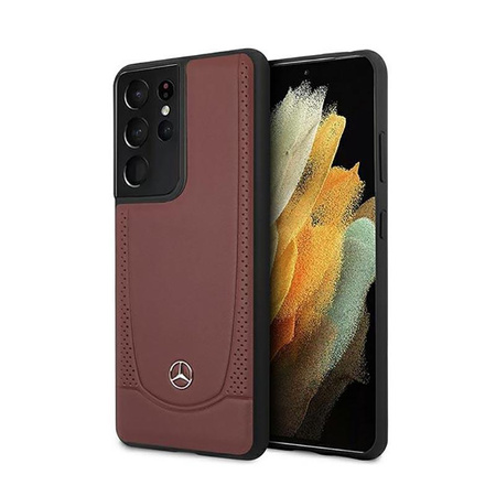 Mercedes Leather Urban Line - pouzdro pro Samsung Galaxy S21 Ultra (červené)