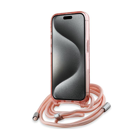 Karl Lagerfeld IML Crossbody Monogram Karl & Choupette Head MagSafe - iPhone 15 / 14 / 13 tok (rózsaszín)