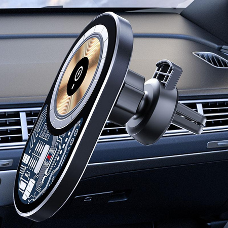 WEKOME WP-U202 Vanguard Series - Magnetic car mount with 15W MagSafe wireless charging (Black)