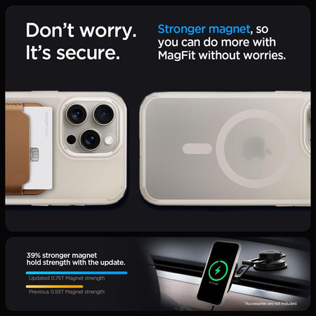 Spigen Ultra Hybrid MagSafe - Gehäuse für iPhone 15 Pro (Frost Natural Titanium)