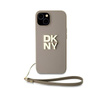 DKNY Wrist Strap Stock Logo - Case for iPhone 15 / 14 / 13 (Beige)