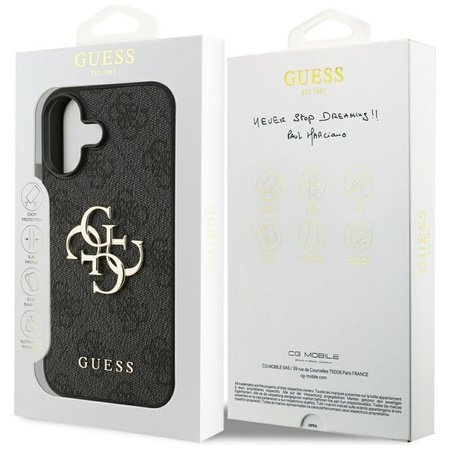 ETUI DO IPHONE 17 GUESS CZARNE ELEGANCKIE MODNE CASE PLECKI