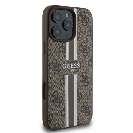 Guess 4G Printed Stripes MagSafe - iPhone 16 Pro Case (brown)