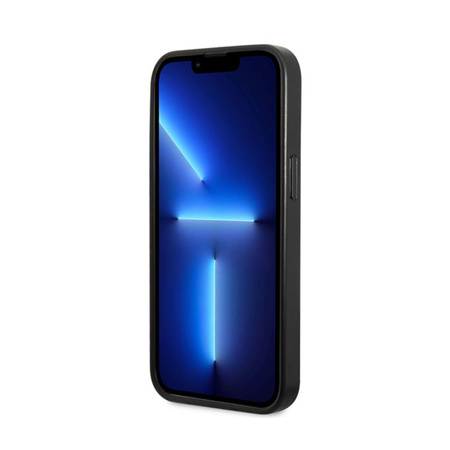 Guess Leather 4G Stamped - Case for iPhone 15 (Black)