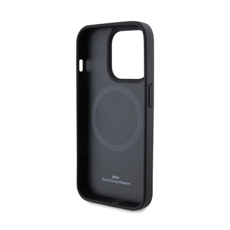 BMW Leather Hot Stamp MagSafe - iPhone 15 Pro Case (Black)