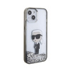 Karl Lagerfeld Liquid Glitter Ikonik - pouzdro pro iPhone 15 (průhledné)