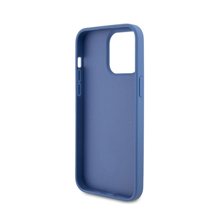 Étui Guess en cuir 4G Triangle Strass - iPhone 15 Pro Max (bleu)