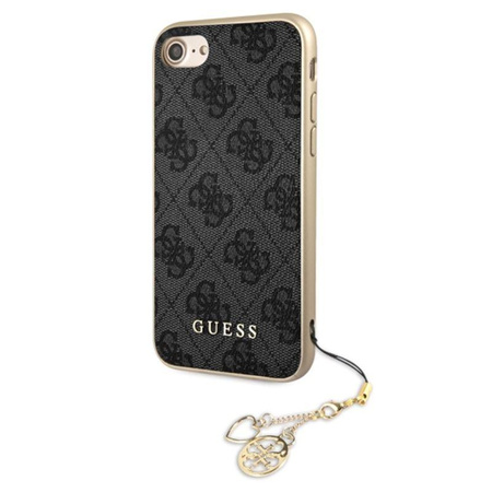 Guess 4G Charms Collection - iPhone SE 2022/ SE 2020 / 8 / 7 tok medállal (szürke)