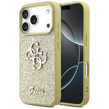 Guess Fixed Glitter Big 4G - Hülle für iPhone 17 Pro (gold)