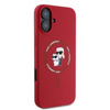 Karl Lagerfeld Silikonové pouzdro Karl & Choupette Ring MagSafe - iPhone 16 (červené)
