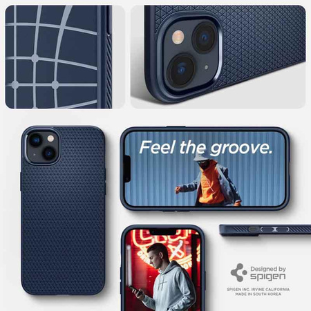 Spigen Liquid Air - pouzdro pro iPhone 14 (námořnická modrá)