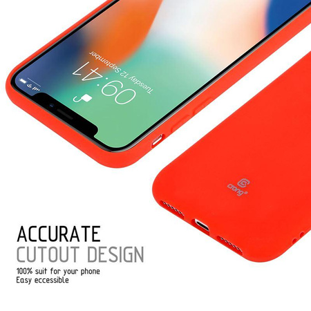 Crong Soft Skin Cover - pouzdro pro iPhone Xs / X (červené)