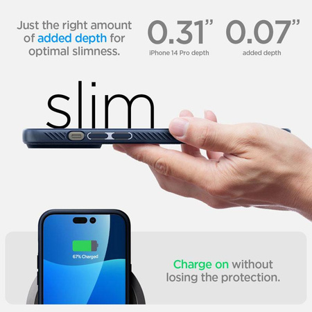 Spigen Liquid Air - pouzdro pro iPhone 14 Pro (námořnická modrá)