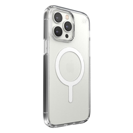 Speck Presidio Perfect-Clear + MagSafe - iPhone 14 Pro Max Hülle mit MICROBAN Beschichtung (Klar)