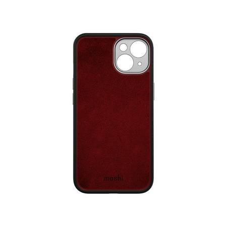 Moshi Napa Slim MagSafe - Lederhülle für iPhone 14 (Mitternachtsschwarz)