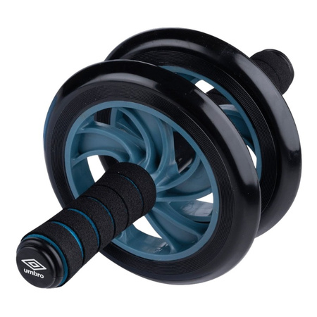 Umbro - Doppel-Rad Bauchmuskelroller mit Matte (Blau)