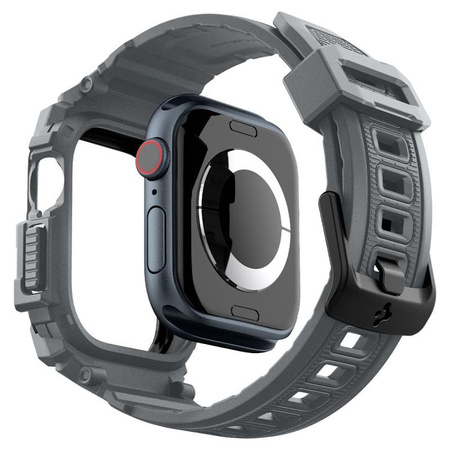 Spigen Rugged Armor Pro - Pánt tokkal az Apple Watch 10 46 mm-es órához (sötétszürke)