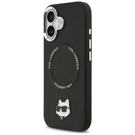 Karl Lagerfeld Choupette Pin MagSafe - Pouzdro iPhone 17 (černá)