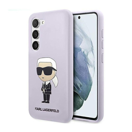 Karl Lagerfeld Silicone NFT Ikonik - pouzdro pro Samsung Galaxy S23+ (fialové)