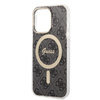 Guess Bundle Pack MagSafe 4G - MagSafe iPhone 13 Pro Case + Charger Set (black/gold)