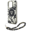 Guess Palm Trees Triangle Pearl Strap MagSafe - Case for iPhone 16 Pro (black)