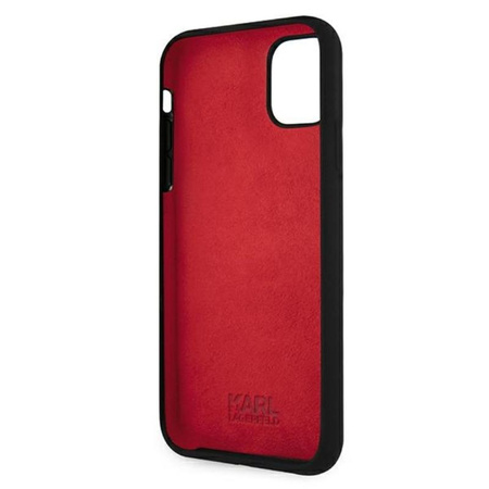 Karl Lagerfeld Silikon Stack Logo - iPhone 11 Hülle (schwarz)