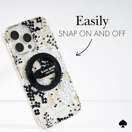 Kate Spade New York Magnetic Loop Grip - MagSafe Fingerhalter (Schwarz)