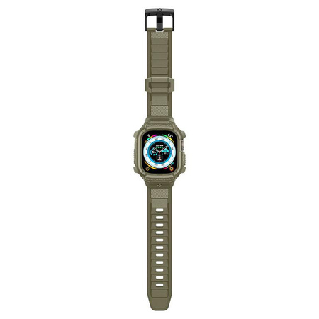 Spigen Rugged Armor Pro - Armband mit Gehäuse für Apple Watch Ultra 49 mm (Vintage Khaki)