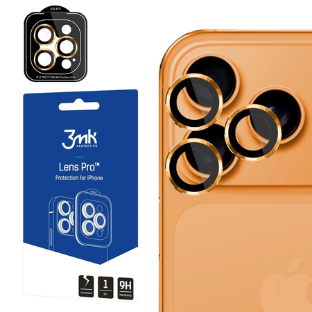 3mk Lens Protection Pro - Kameraschutzglas für iPhone 17 Pro / iPhone 17 Pro Max (Orange)