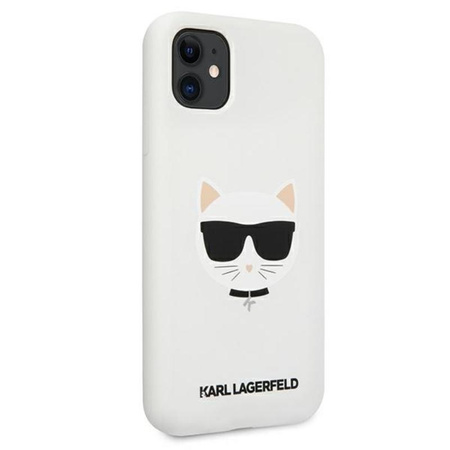 Karl Lagerfeld Choupette Head Silicone - iPhone 11 Case (white)