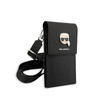 Karl Lagerfeld Metal Karl Head Wallet Phone Bag - Sac pour smartphone et accessoires (Noir)