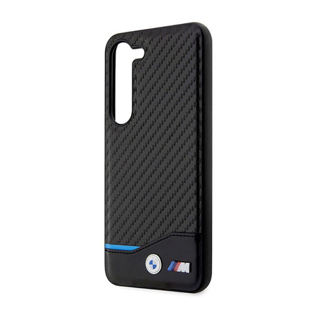 BMW Leather Carbon Blue Line - Etui Samsung Galaxy S23 (czarny)