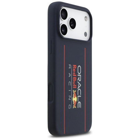Custodia MagSafe in silicone Red Bull con logo verticale oversize - iPhone 17 Pro Max (blu navy)