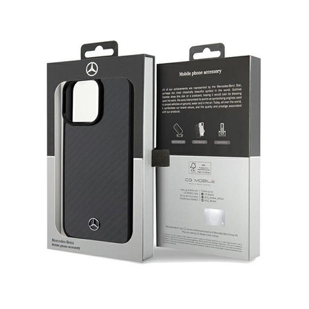 Mercedes Carbon Fiber Dynamic - Tasche iPhone 15 Pro Max (Schwarz)